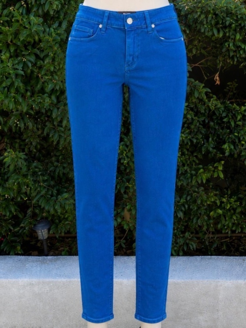 PAIGE Verdugo Ankle Skinny Jeans Blue Stretch Denim Womenโs 28 USA Made